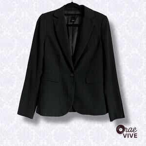 Victoria's Secret 6 Black Blazer One Button Work Jacket